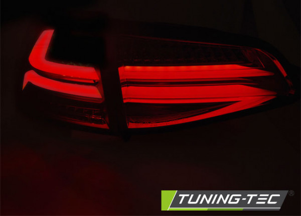 Zadní světla LED bar VW Golf 7 červená