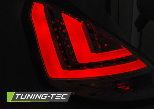 Zadní světla LED Lightbar Ford Fiesta MK7 08- červená/chrom