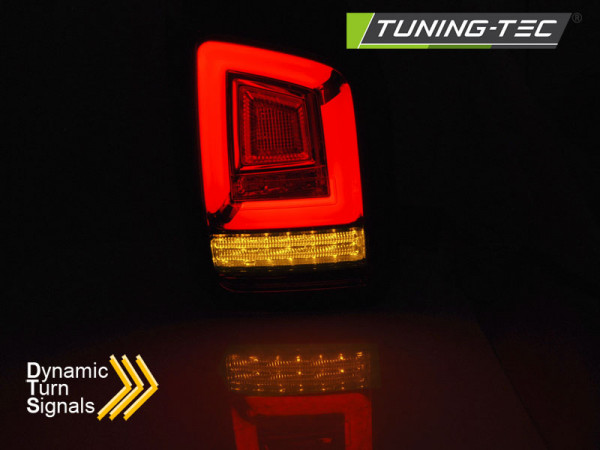Zadní světla LED BAR s LED s SEQ blinkrem VW T5 10-15 červená