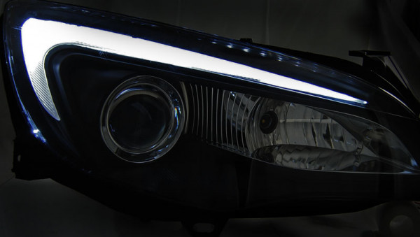Přední světla s LED denními světla Opel Astra J 10-15 černá