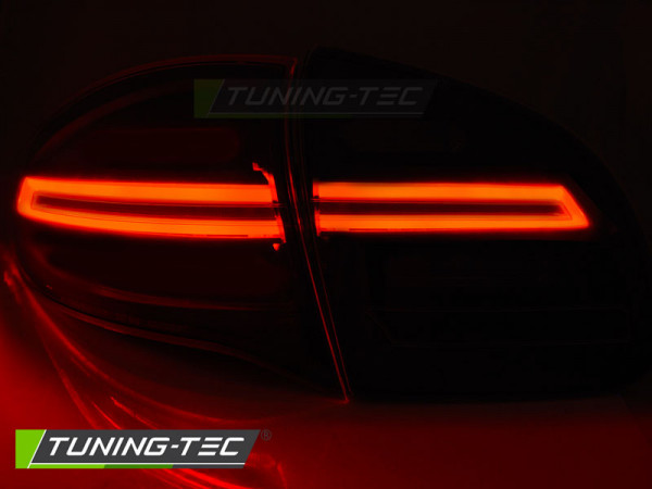 Zadní světla LED BAR a dynamickým blinkrem, Porsche Cayenne 10-15 černá/kouřová