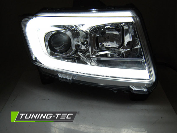 Přední světla s LED TUBE, dynamickým blinkrem Chrysler Jeep Grand Cherokee 11-13 chromová