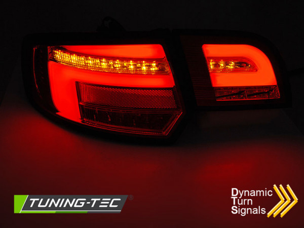 Zadní světla LED s LED dynamickým blinkrem pro AUDI A3 8P 5D 08-12 červená/černá