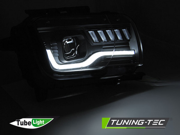 Přední světla s LED, LED dynamickým blinkrem Chevrolet Camaro 09-13 černá