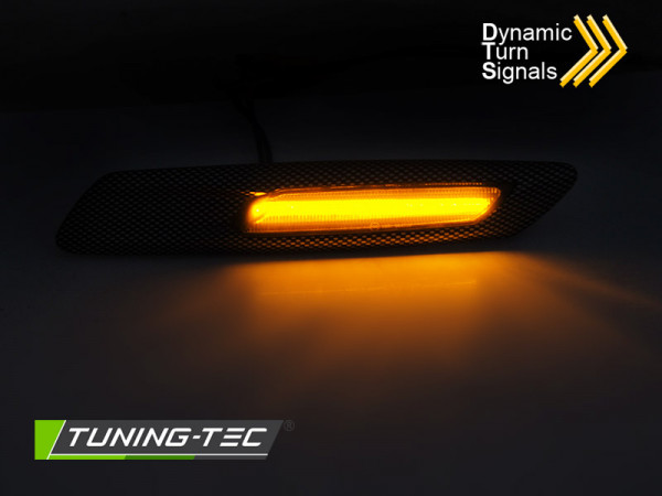 Blinkry boční LED, dynamické BMW F10/F11 carbon look/kouřové
