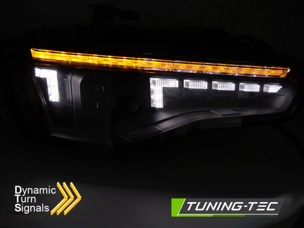 Přední světla s LED,  LED blinkr AUDI A5 xenon 2011-2016 černá
