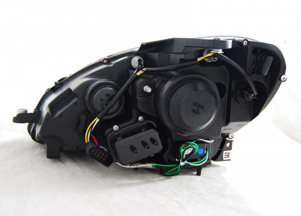 Přední světla čirá s LED Mercedes-Benz W204 07-11 chrom