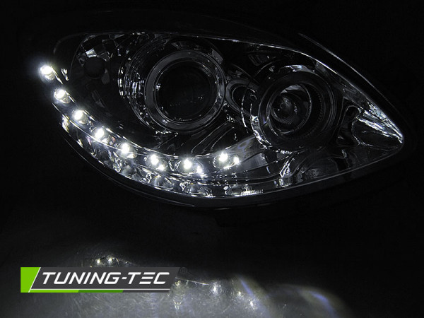 Přední světla s LED Renault Twingo II 07-11 chromová
