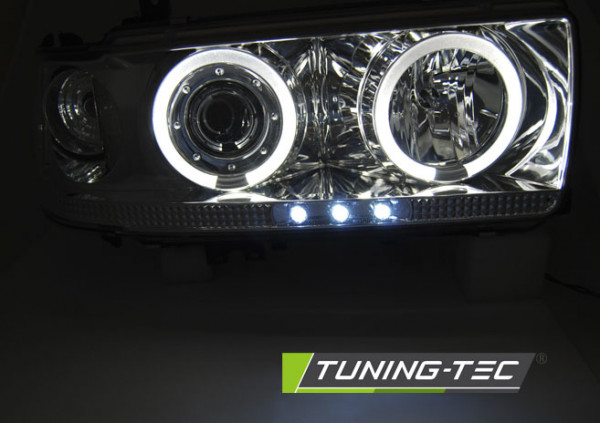 Přední světla angel eyes Toyota Land Cruiser 80 90-97 chrom