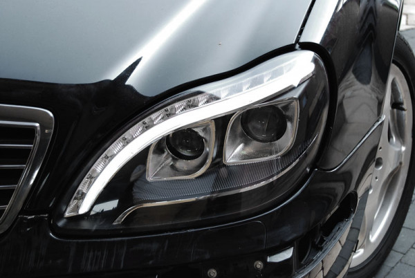 Přední světla LED TubeLight Mercedes-Benz S W220 98-05 černá
