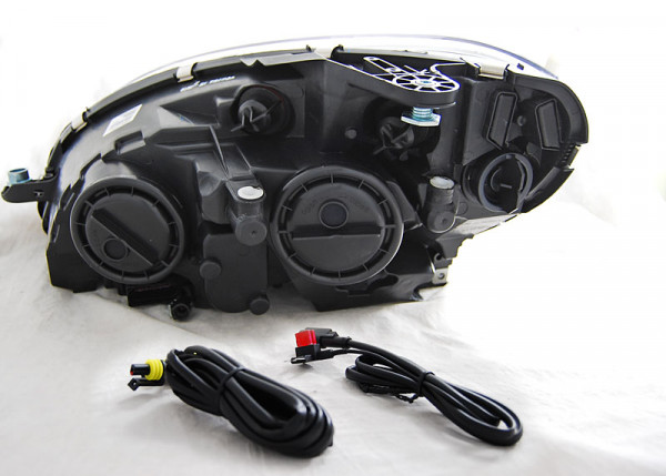 Přední světla LED TubeLights Mercedes-Benz C W204 07-10 chrom
