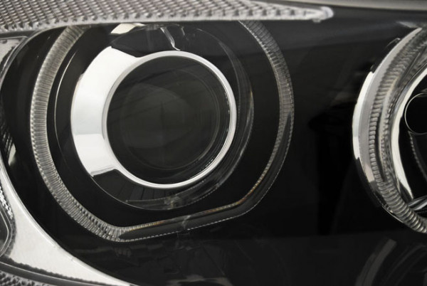 Přední světla s LED Angel Eyes BMW 3 E90/E91 05-11 černá