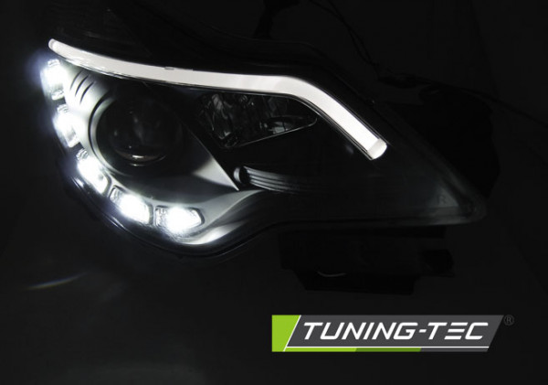Přední světla s LED denními světly Opel Corsa D 11-14 černá