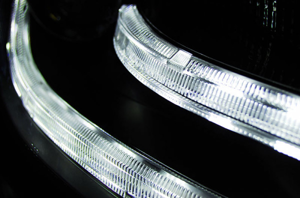 Přední světla s LED denními světly TubeLight Audi A4 B8 08-11 černá