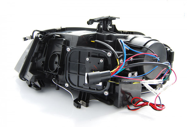 Přední světla s LED denními světly TubeLight Audi A4 B8 08-11 černá