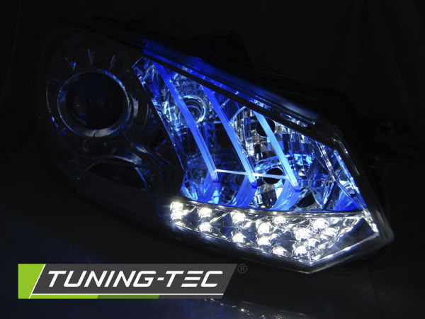 Přední světla s LED VW Golf VI / 6 chrom