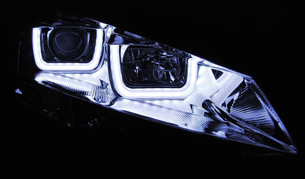 Přední světla U-LED BAR denní světla VW Golf 7 12- chrom
