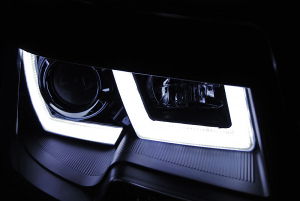Přední světla U-LED BAR denní světla VW T5 10- černá