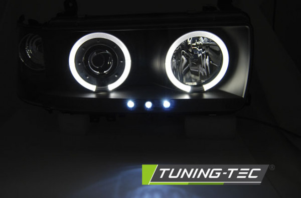 Přední světla angel eyes Toyota Land Cruiser 80 90-97 černá