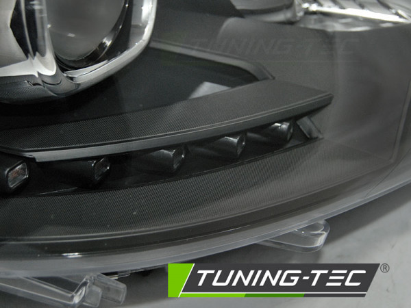 Přední světla s LED denními světly VW T5 10-15 xenon look černá