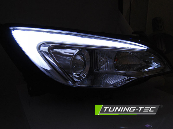 Přední světla s LED denními světla Opel Astra J 10-15 chromová