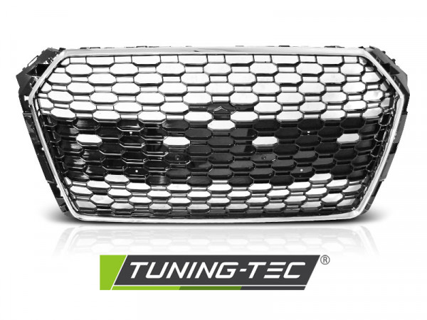 Maska AUDI A4 B9 15-19 RS4 style PDC chrom černá
