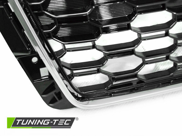 Maska AUDI A4 B9 15-19 RS4 style PDC chrom černá