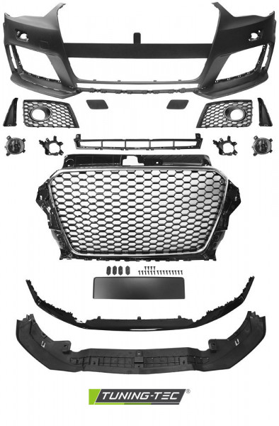 Přední nárazník AUDI A3 8V 12-16 RS style černá/chrom