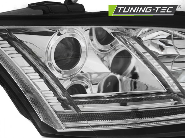 Přední světla s LED SEQ AUDI TT 8J 06-10 chromová