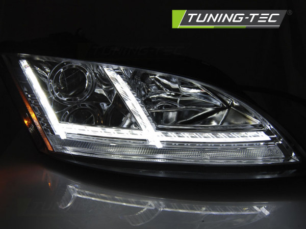 Přední světla s LED SEQ AUDI TT 8J 06-10 chromová