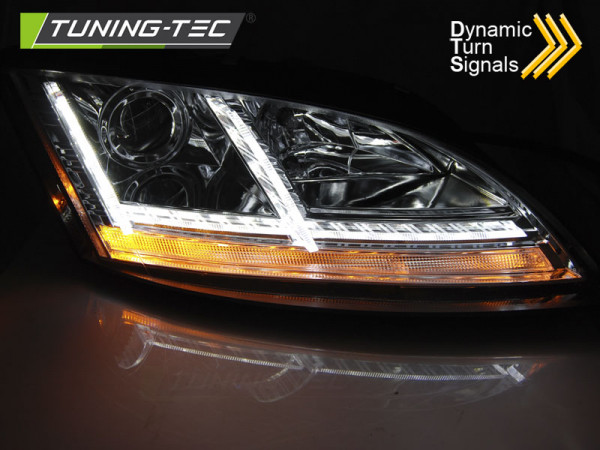 Přední světla s LED SEQ AUDI TT 8J 06-10 chromová