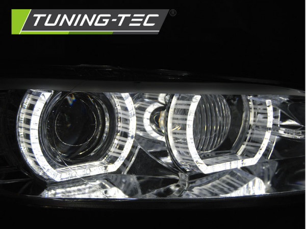 Přední světla xenon D1S AFS 3D LED angel eyes BMW E92/E93 06-10 chromová