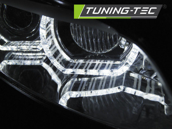 Přední světla xenon D1S AFS 3D LED angel eyes BMW E92/E93 06-10 chromová