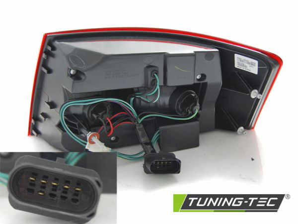 Zadní světla LED BAR AUDI A6 C6 04-08 sedan červená/kouřová 6-pin
