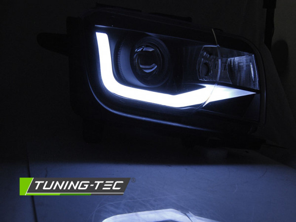 Přední světla s LED TUBE Chevrolet Camaro 09-13 černá