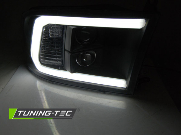 Přední světla s LED TUBE Dodge Ram 09-18 černá