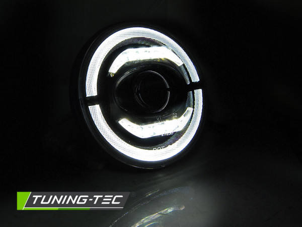 Přední světla LED angel eyes Jeep Wrangler  TJ/LJ/JK 96-18 černá