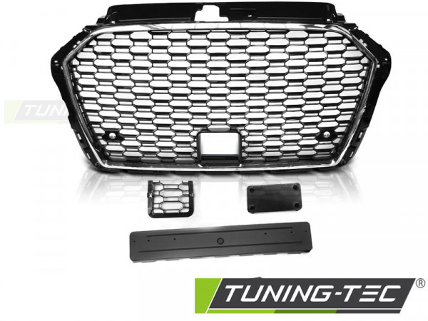 Maska pro AUDI A3 8V 17- RS style PDC černá/chrom