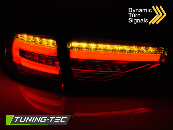 Zadní světla LED BAR a dynamickým blinkrem,AUDI A4 B8 12-15 sedan červená