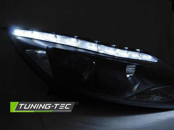 Přední světla LED pro Ford Focus MK3 11-14 černé
