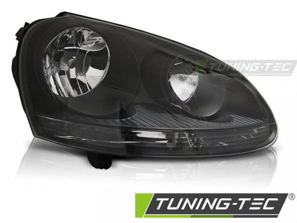 Přední světlo čiré černé pravé VW GOLF V 03-09