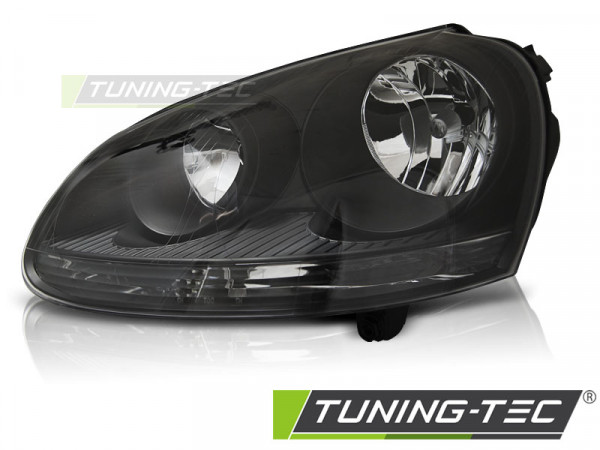 Přední světlo čiré černé levé VW GOLF V 03-09