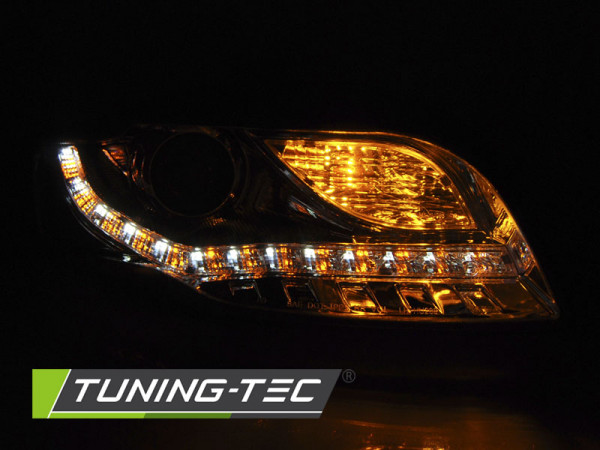 Přední světla s LED, LED blinkr AUDI A4 B7 04-08 chromová