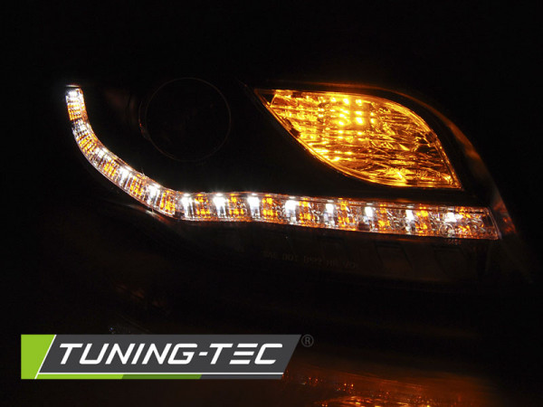Přední světla s LED, LED blinkr AUDI A4 B7 04-08 černá