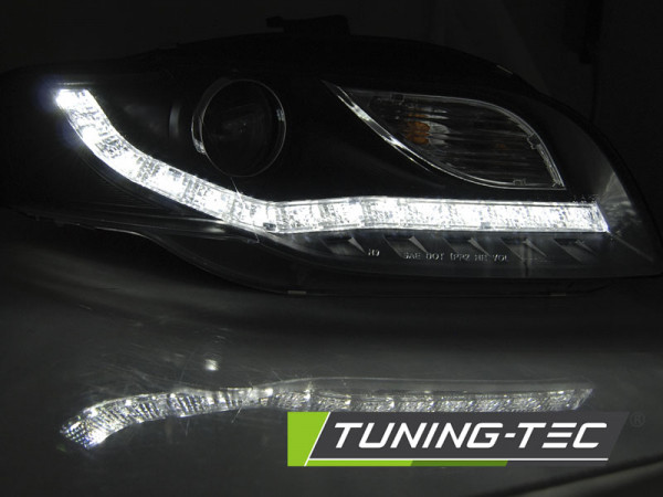 Přední světla s LED, LED blinkr AUDI A4 B7 04-08 černá