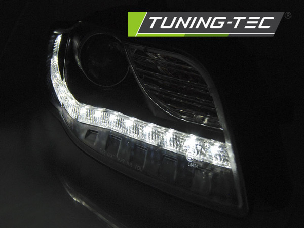 Přední světla s LED, LED blinkr AUDI A4 B7 04-08 černá