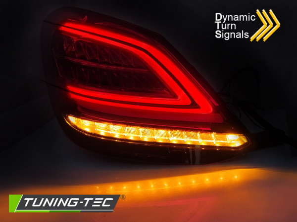 Zadní světla LED s LED dynamickým blinkrem pro Mercedes-Benz C W205 14-18 červená