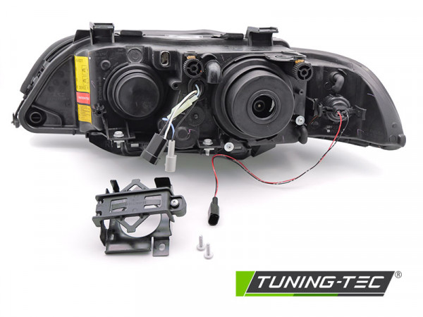 Přední světla angel eyes BMW E39 D2S xenon 00-03 černá