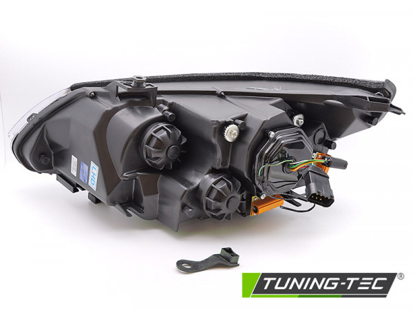 Přední světla 3D LED angel eyes, LED blinkr BMW E60 / E61 03-07 chromová