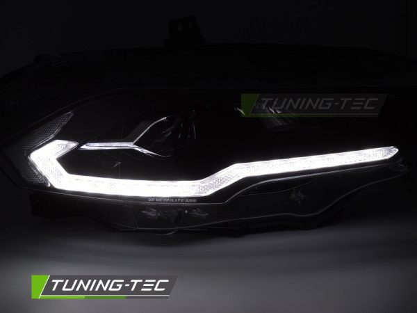 Přední světla LED, LED denní světla pro FORD MUSTANG 2018-2021 černá